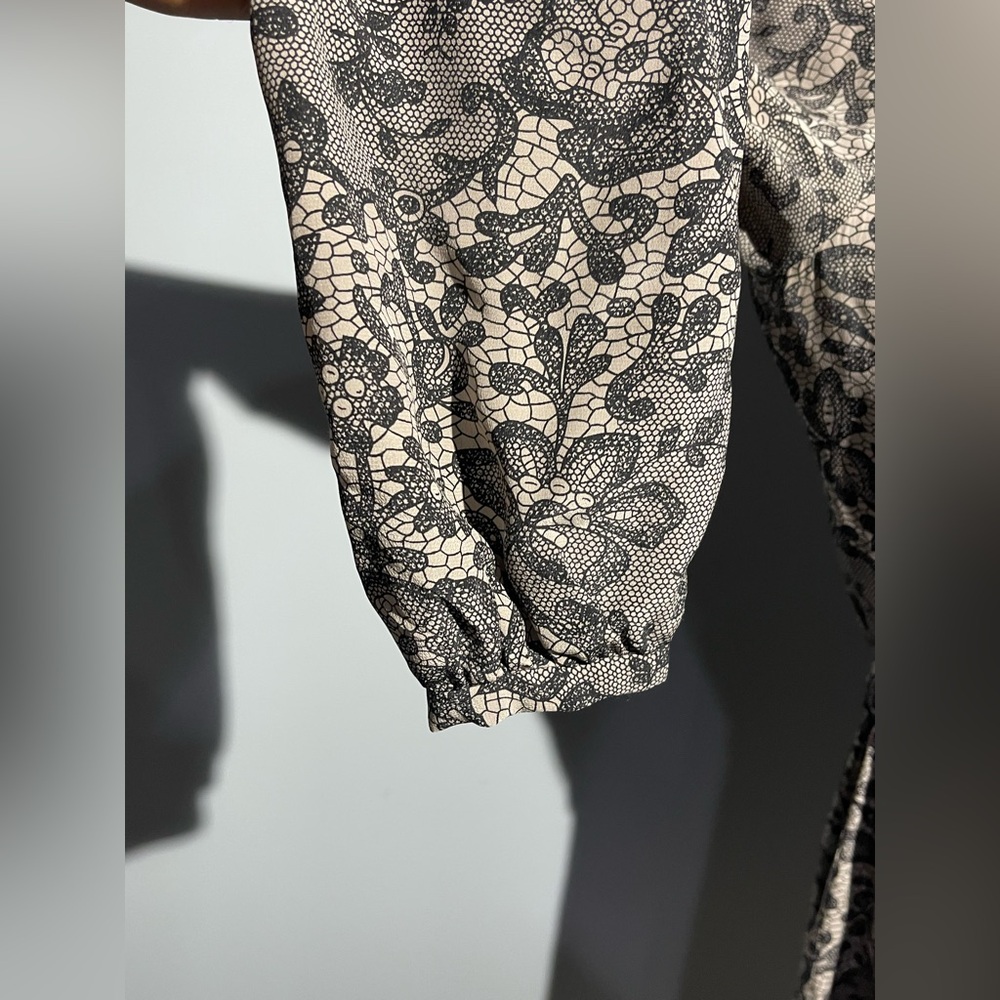 Rebecca Taylor Black and Cream Lace Dress - Picture 11 of 13